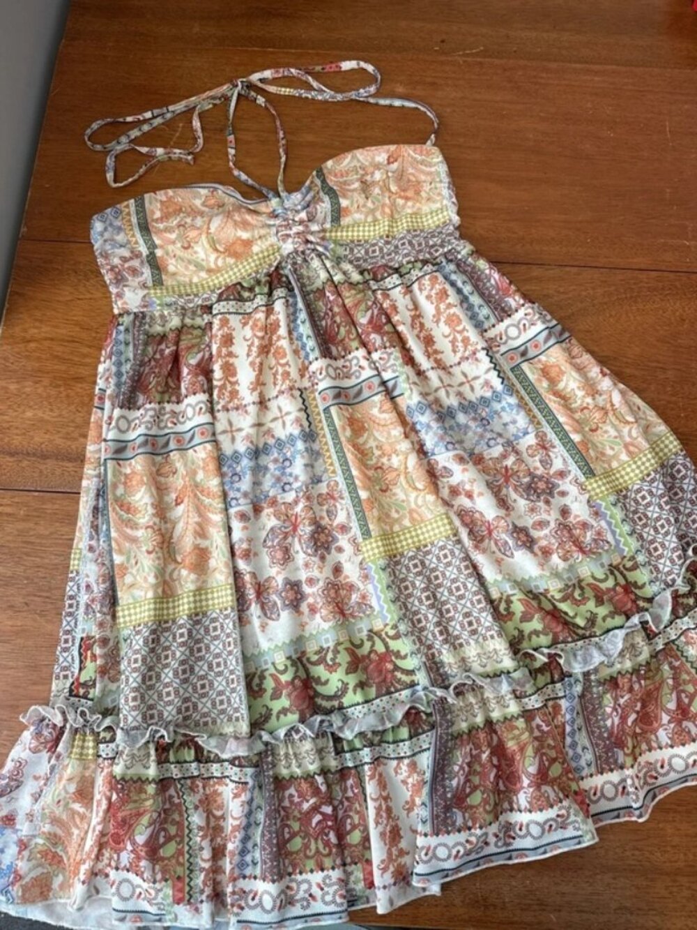 Strapless mini dress